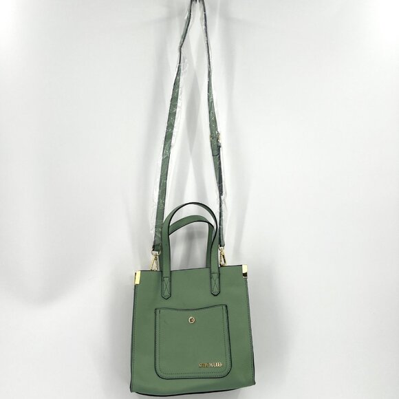 NWOT Steve Madden Basil Green Mini Tote Bag Crossbody 3 Compartment - Picture 3 of 12